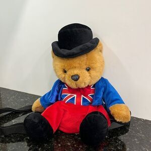 Keel Toys Simply Soft Collection London Bear Plush Backpack